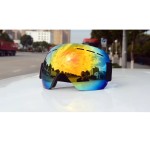 Ochelari unisex ski, snowboard si multe alte sporturi, rama neagra - lentila multicolora, NM99